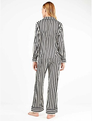 Pigiama a righe con camicia