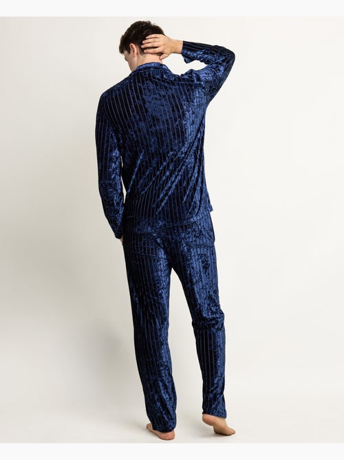 Pigiama a righe di lusso a maniche lunghe aperte da uomo ADMAS LUXURY - Kiabi Pigiama a righe di lusso a maniche lunghe aperte da uomo ADMAS LUXURY - Kiabi