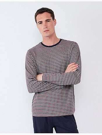 Pigiama a righe in maglia interlock, mo fashion