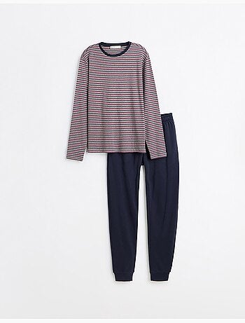 Pigiama a righe in maglia interlock, mo fashion