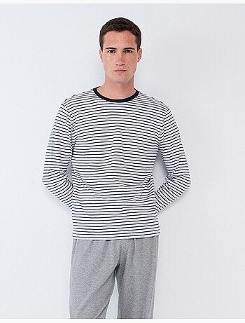 Pigiama a righe in maglia interlock, mo fashion