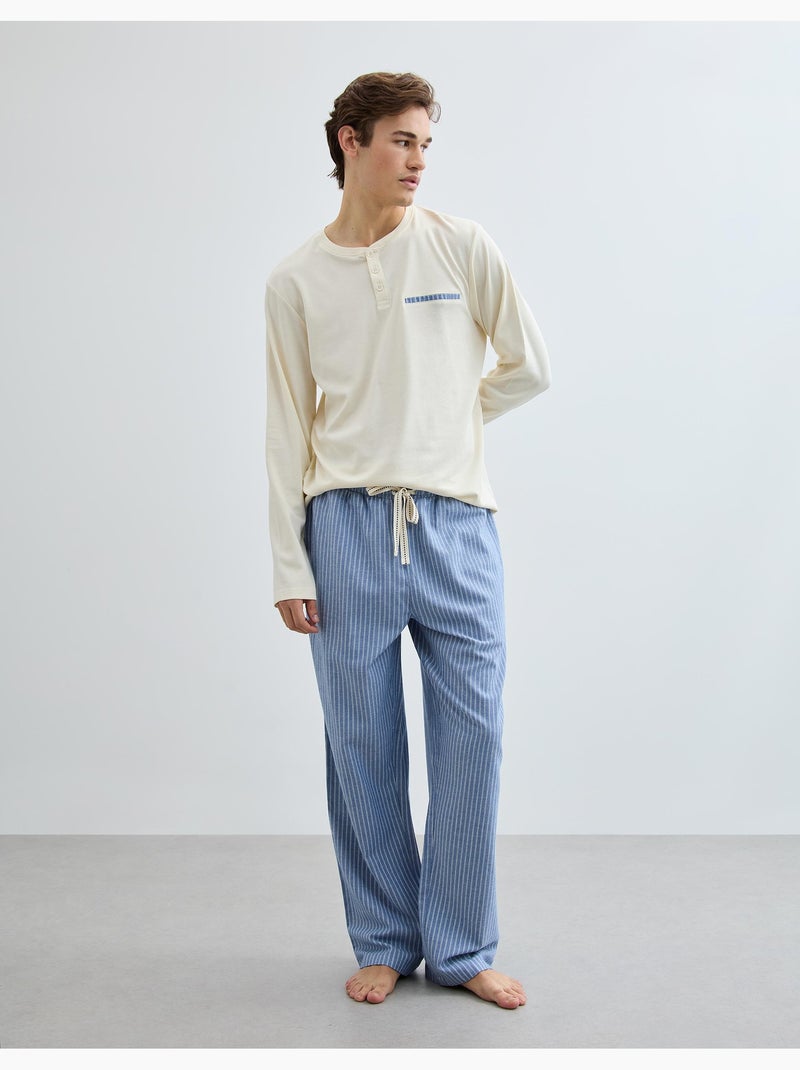Pigiama a righe, MO Fashion Bianco - Kiabi