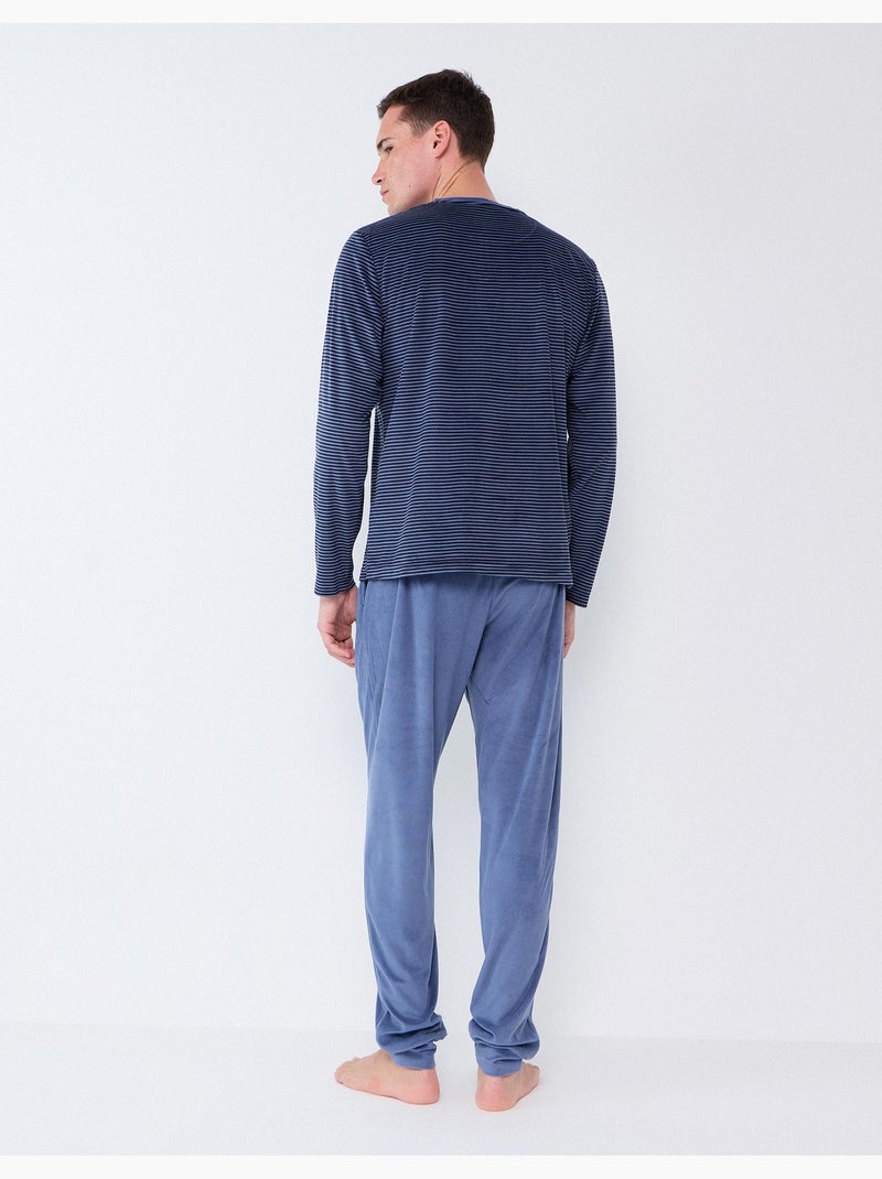 Pigiama a righe, mo fashion Blu - Kiabi