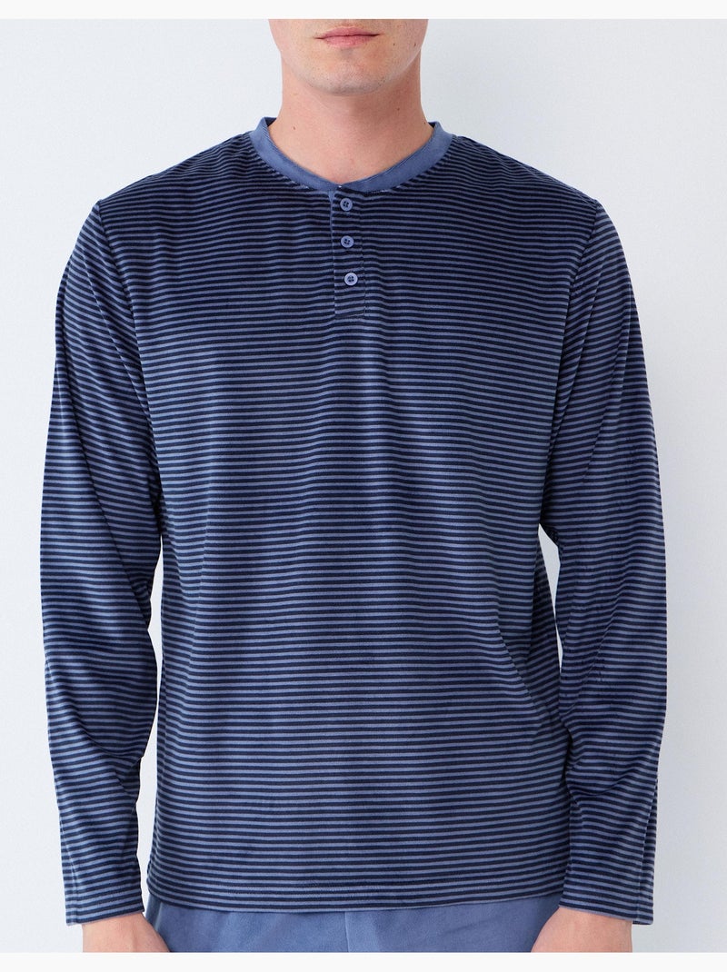 Pigiama a righe, mo fashion Blu - Kiabi