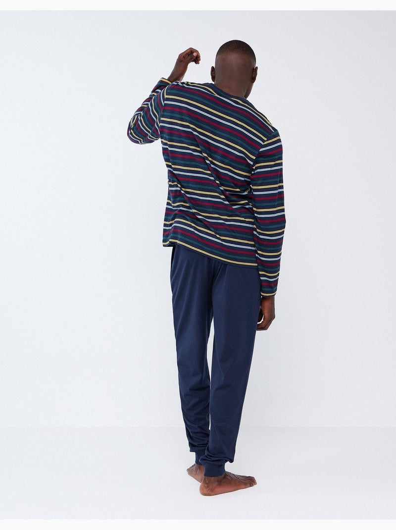 Pigiama a righe, mo fashion Blu - Kiabi