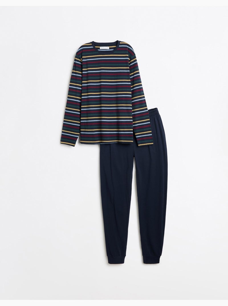 Pigiama a righe, mo fashion Blu - Kiabi