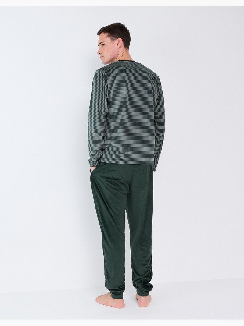 Pigiama a righe, mo fashion Verde - Kiabi