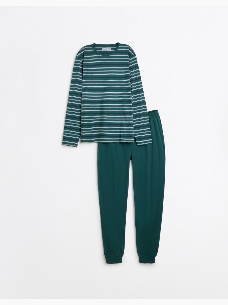 Pigiama a righe, mo fashion Verde - Kiabi