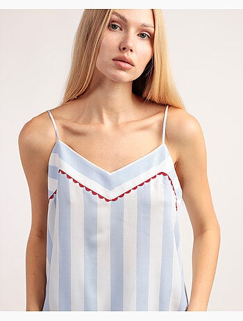 Pigiama ADMAS CLASSIC da donna con bretelle a righe leggere classiche