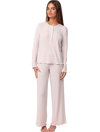 Pigiama ADMAS CLASSIC da donna romantico a maniche lunghe con bottoni
