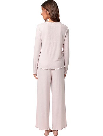 Pigiama ADMAS CLASSIC da donna romantico a maniche lunghe con bottoni