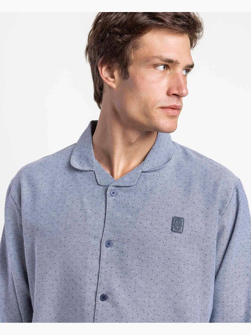 Pigiama ADMAS CLASSIC da uomo a maniche lunghe con apertura in pietra - Kiabi Pigiama ADMAS CLASSIC da uomo a maniche lunghe con apertura in pietra - Kiabi