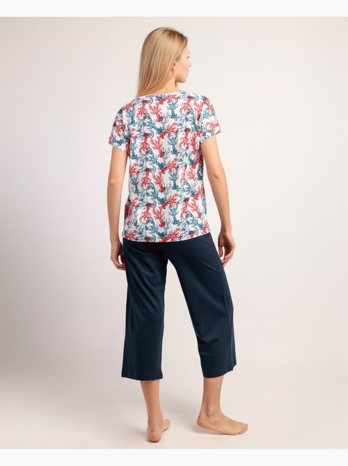 Pigiama ADMAS da donna con maniche a goccia e scritta Vitamin Sea - Kiabi Pigiama ADMAS da donna con maniche a goccia e scritta Vitamin Sea - Kiabi