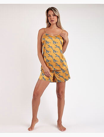 Pigiama ADMAS LUXURY Zebra Gold Strappy per donna