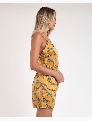Pigiama ADMAS LUXURY Zebra Gold Strappy per donna