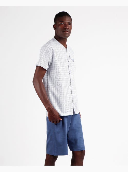 Pigiama aperto a maniche corte da uomo ADMAS CLASSIC con pois a rombo - Kiabi Pigiama aperto a maniche corte da uomo ADMAS CLASSIC con pois a rombo - Kiabi