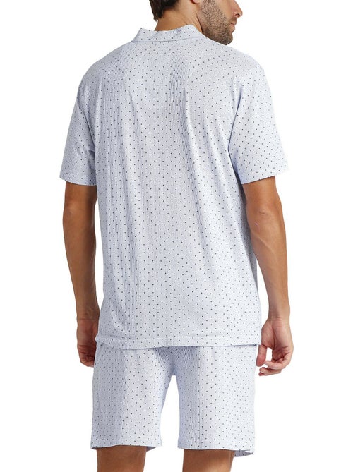 Pigiama aperto a maniche corte da uomo ADMAS CLASSIC con righe e pois - Kiabi Pigiama aperto a maniche corte da uomo ADMAS CLASSIC con righe e pois - Kiabi