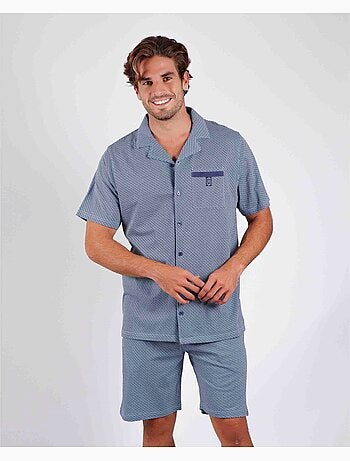 Pigiama aperto a maniche corte da uomo ADMAS CLASSIC Mercury