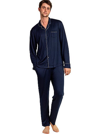 Pigiama aperto a maniche lunghe con perle di lusso da uomo ADMAS LUXURY