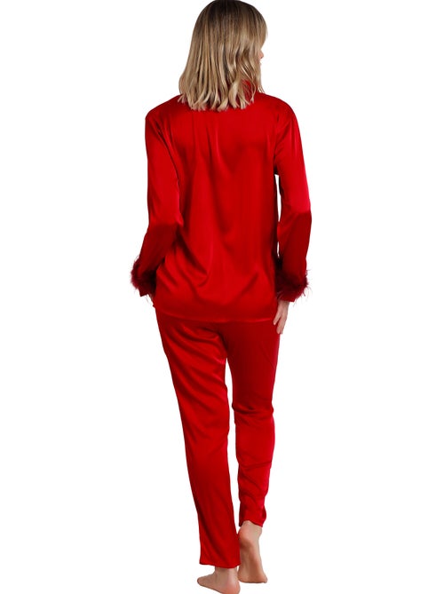 Pigiama aperto a maniche lunghe da donna ADMAS CLASSIC con piume natalizie Marabu Luxe - Kiabi Pigiama aperto a maniche lunghe da donna ADMAS CLASSIC con piume natalizie Marabu Luxe - Kiabi