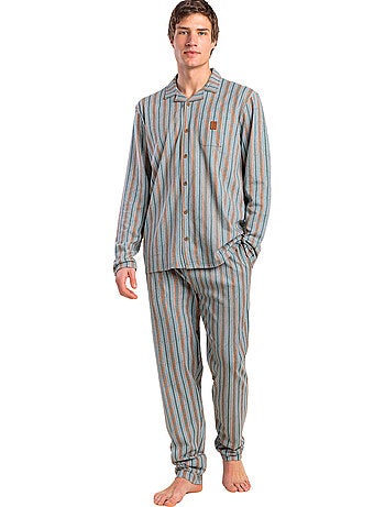 Pigiama aperto a maniche lunghe da uomo ADMAS CLASSIC Caribou