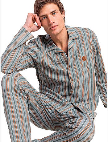 Pigiama aperto a maniche lunghe da uomo ADMAS CLASSIC Caribou