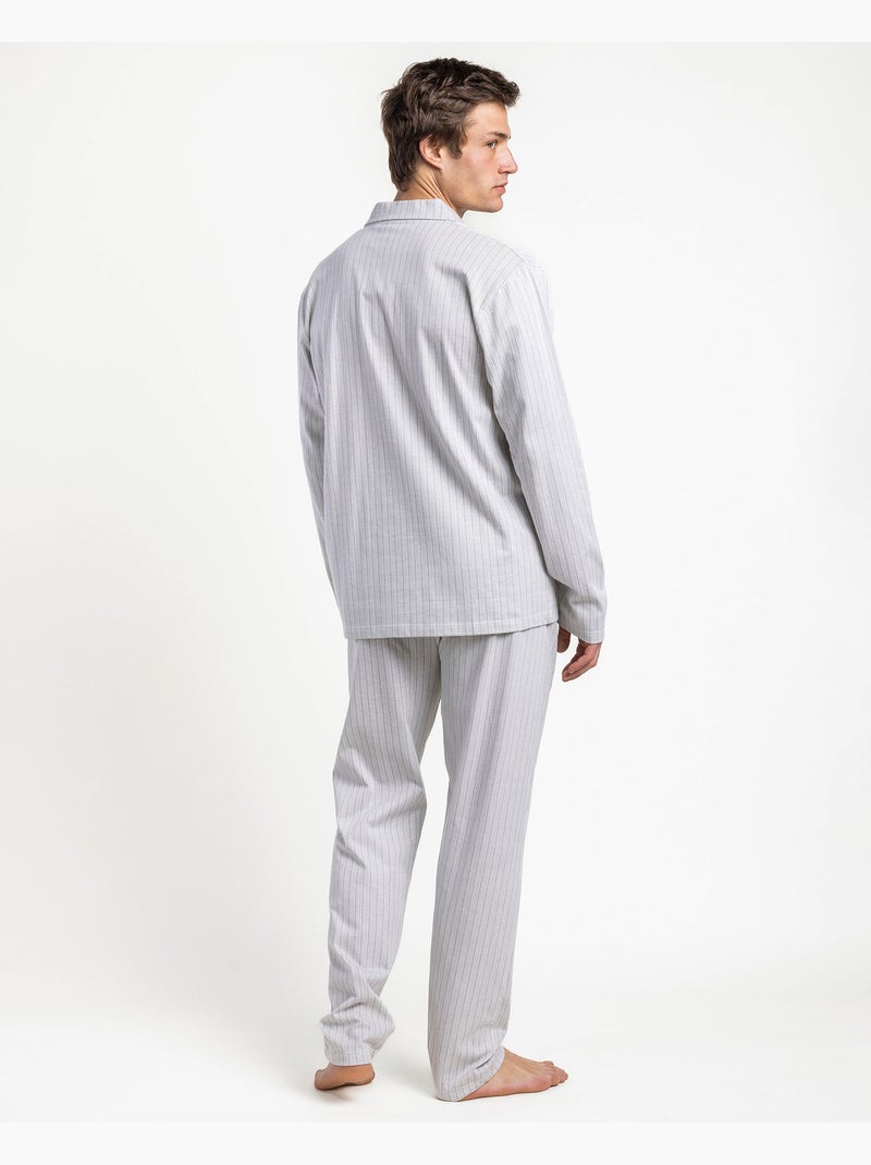 Pigiama aperto a maniche lunghe da uomo ADMAS CLASSIC Heritage Grigio - Kiabi