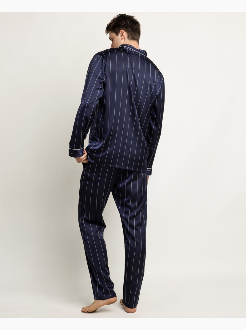 Pigiama aperto a maniche lunghe da uomo ADMAS LUXURY, di lusso, diplomatico Blu marino - Kiabi