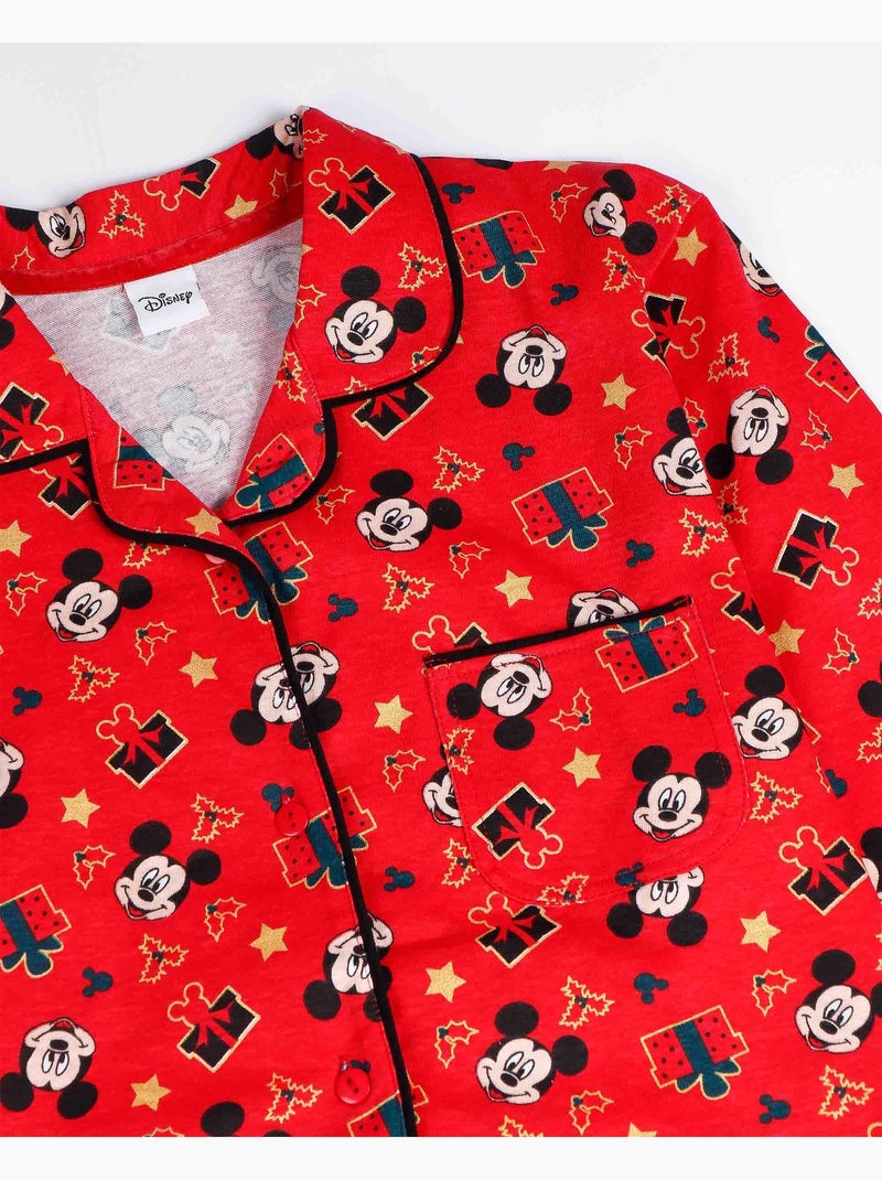 Pigiama aperto a maniche lunghe di Natale di Topolino DISNEY per bambine Rosso - Kiabi