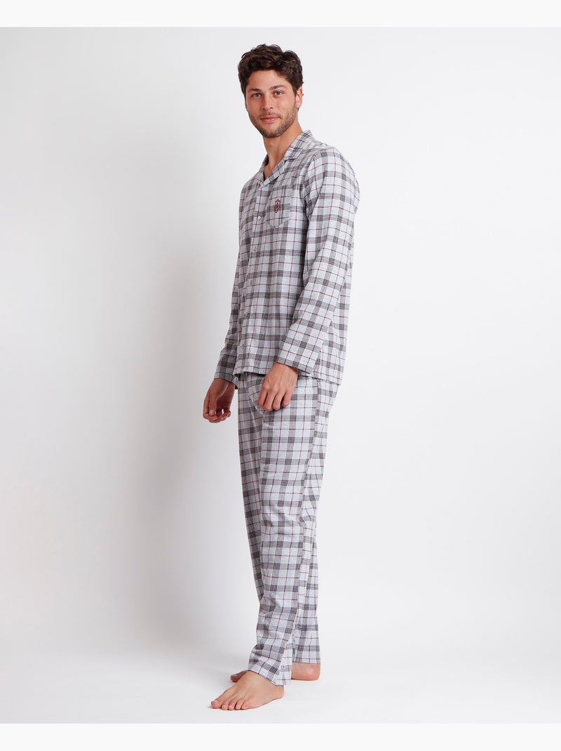 Pigiama aperto a maniche lunghe stile granato ADMAS CLASSIC per uomo Grigio melangiato - Kiabi