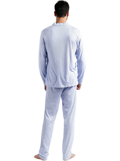 Pigiama aperto a righe e pois a maniche lunghe da uomo ADMAS CLASSIC - Kiabi Pigiama aperto a righe e pois a maniche lunghe da uomo ADMAS CLASSIC - Kiabi