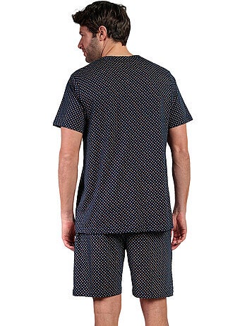 Pigiama aperto in pelle a maniche corte da uomo ADMAS CLASSIC