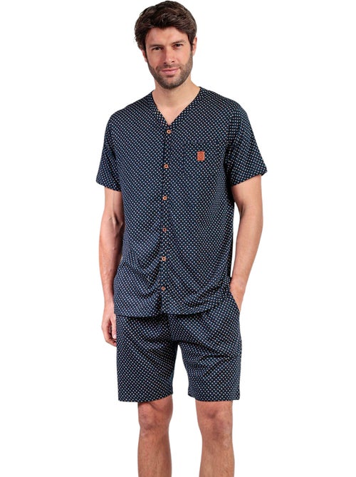 Pigiama aperto in pelle a maniche corte da uomo ADMAS CLASSIC - Kiabi Pigiama aperto in pelle a maniche corte da uomo ADMAS CLASSIC - Kiabi