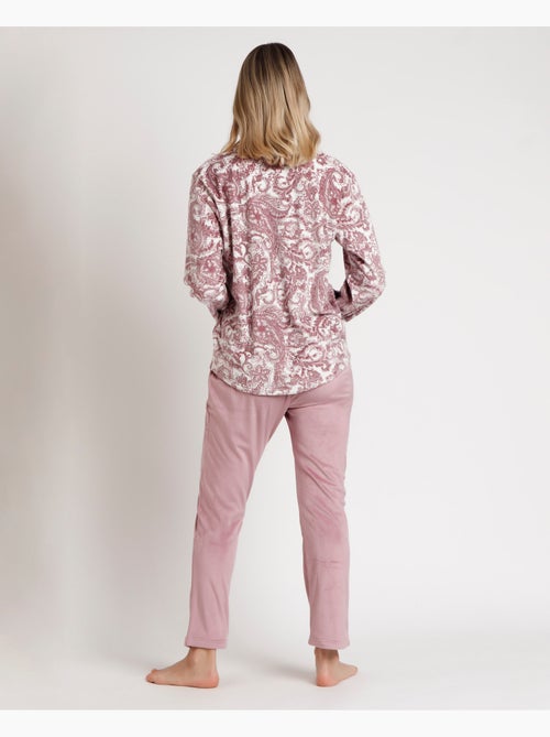 Pigiama aperto in velluto e cashmere a maniche lunghe da donna ADMAS CLASSIC - Kiabi Pigiama aperto in velluto e cashmere a maniche lunghe da donna ADMAS CLASSIC - Kiabi