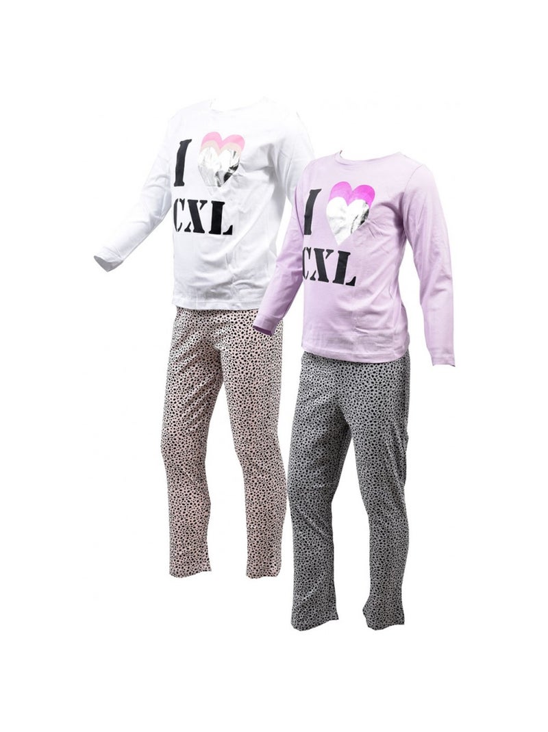 Pigiama Bambina CXL BY LACROIX - Confezione da 2 Blu Rosa Grigio - Kiabi