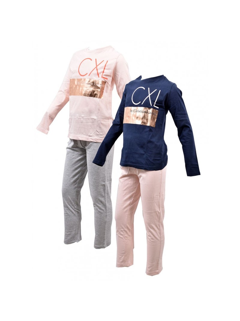 Pigiama Bambina CXL BY LACROIX - Confezione da 2 Blu Rosa Grigio - Kiabi