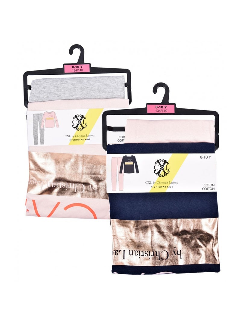 Pigiama Bambina CXL BY LACROIX - Confezione da 2 Blu Rosa Grigio - Kiabi