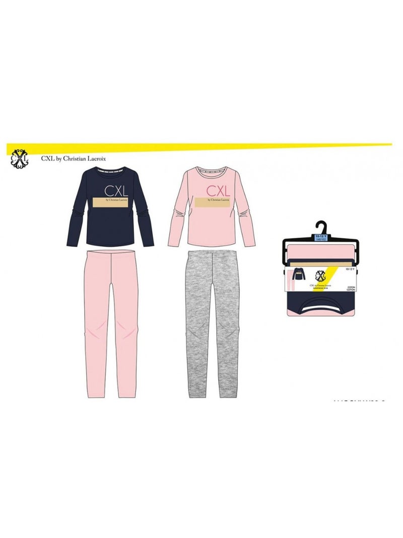 Pigiama Bambina CXL BY LACROIX - Confezione da 2 Blu Rosa Grigio - Kiabi