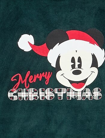 Pigiama bambino 'Disney' 'Topolino' 'Natale' 2 pezzi in pile - T-shirt maniche lunghe + pantaloni