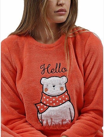 Pigiama caldo a maniche lunghe da donna ADMAS Hello Winter