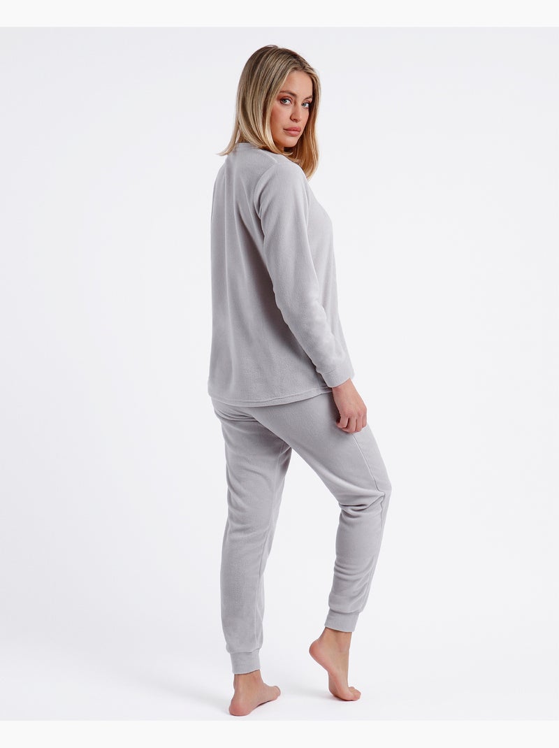 Pigiama caldo a maniche lunghe da donna ADMAS Morning Mouse Grigio - Kiabi