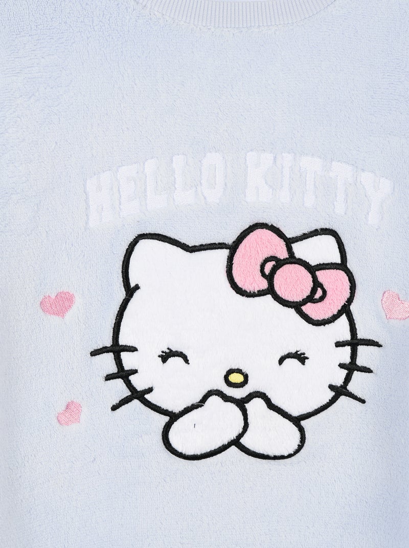 Pigiama caldo in pile 'Hello Kitty' Blu - Kiabi