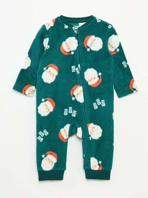 Pigiama caldo natalizio all-over in pile - Kiabi