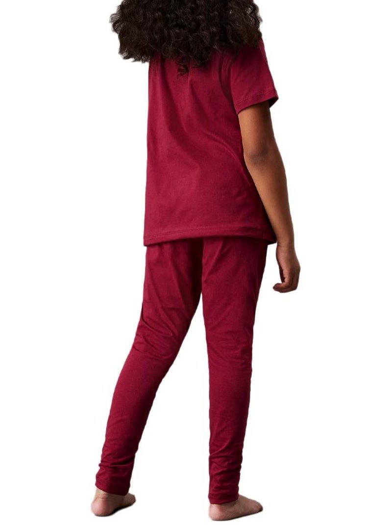 Pigiama Calvin Klein Jeans per Bambina in Maglia Rosso - Kiabi