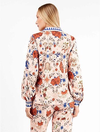 Pigiama camicia con stampa zodiacale
