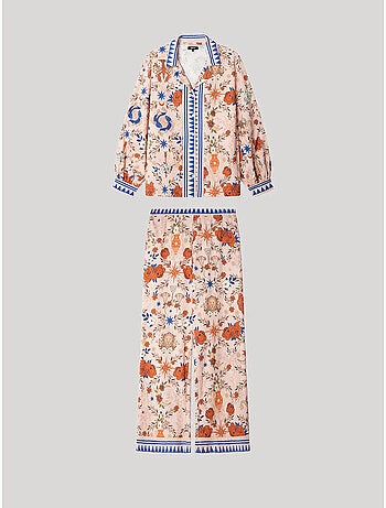 Pigiama camicia con stampa zodiacale