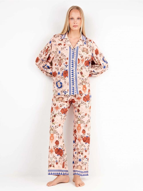 Pigiama camicia con stampa zodiacale - Kiabi