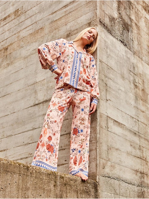 Pigiama camicia con stampa zodiacale - Kiabi