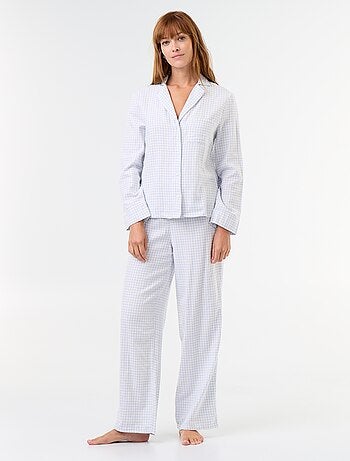 Pigiama camicia + pantaloni a fantasia - 2 pezzi