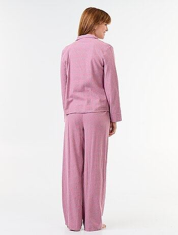 Pigiama camicia + pantaloni a fantasia - 2 pezzi